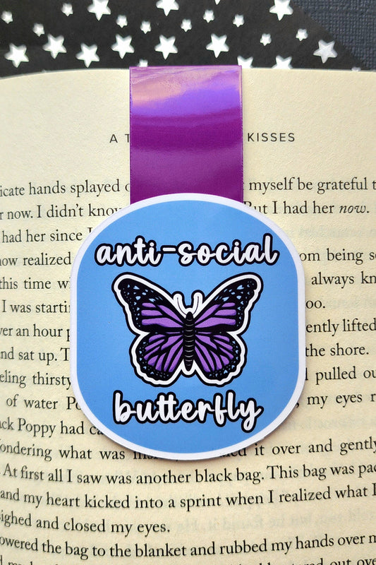 Anti-Social Butterfly Magnetic Bookmark