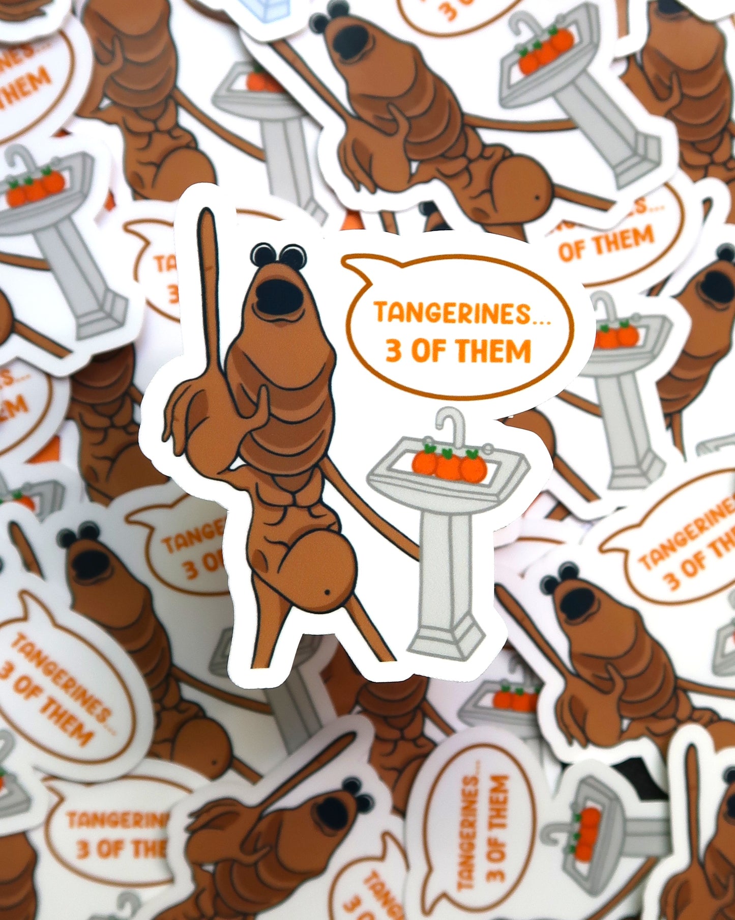 Three Tangerines Sticker