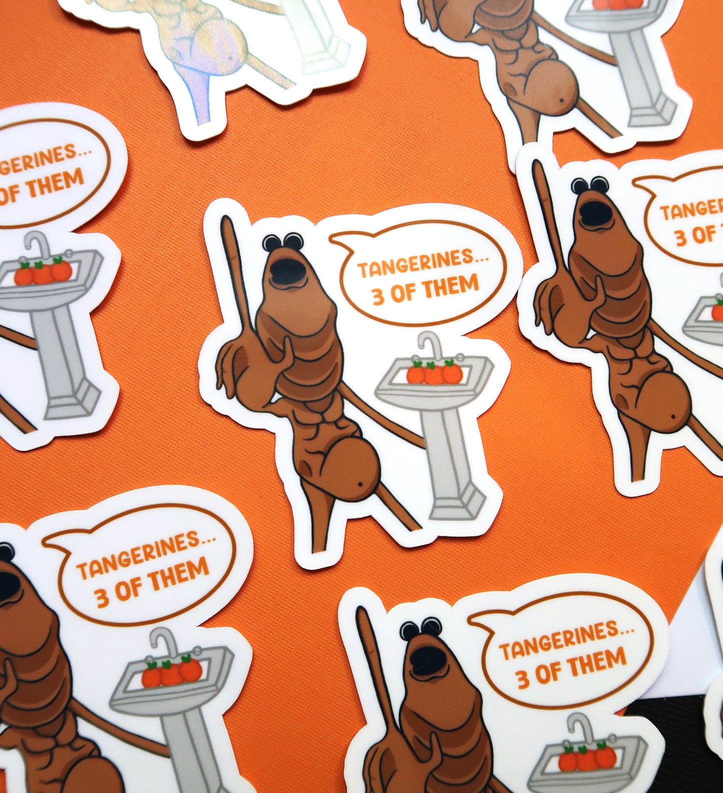 Three Tangerines Sticker