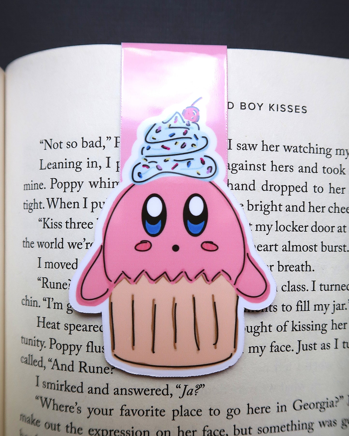 Pink Cutie Cupcake Magnetic Bookmark