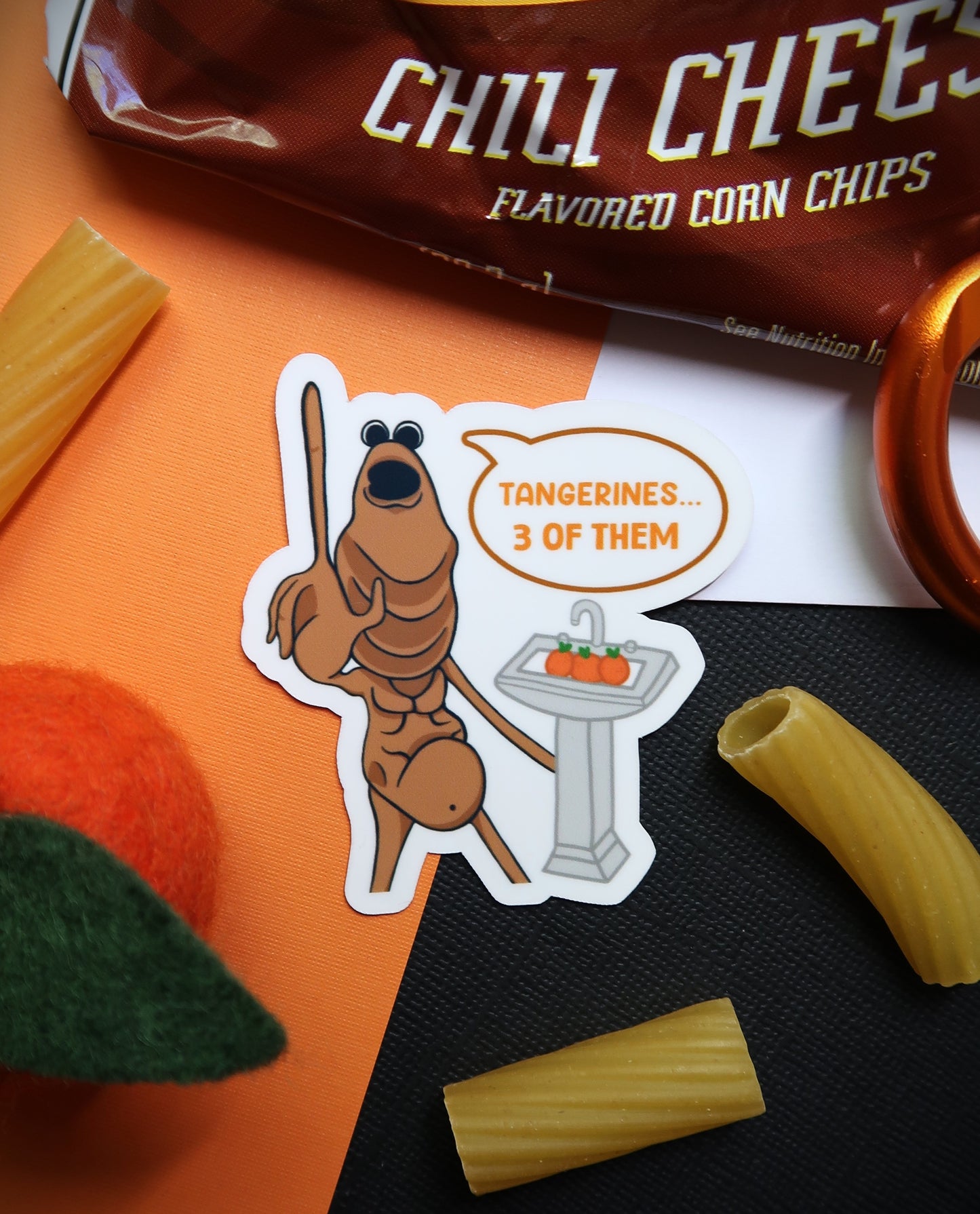 Three Tangerines Sticker