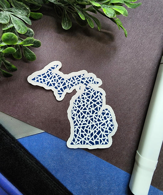 Abstract Michigan Sticker