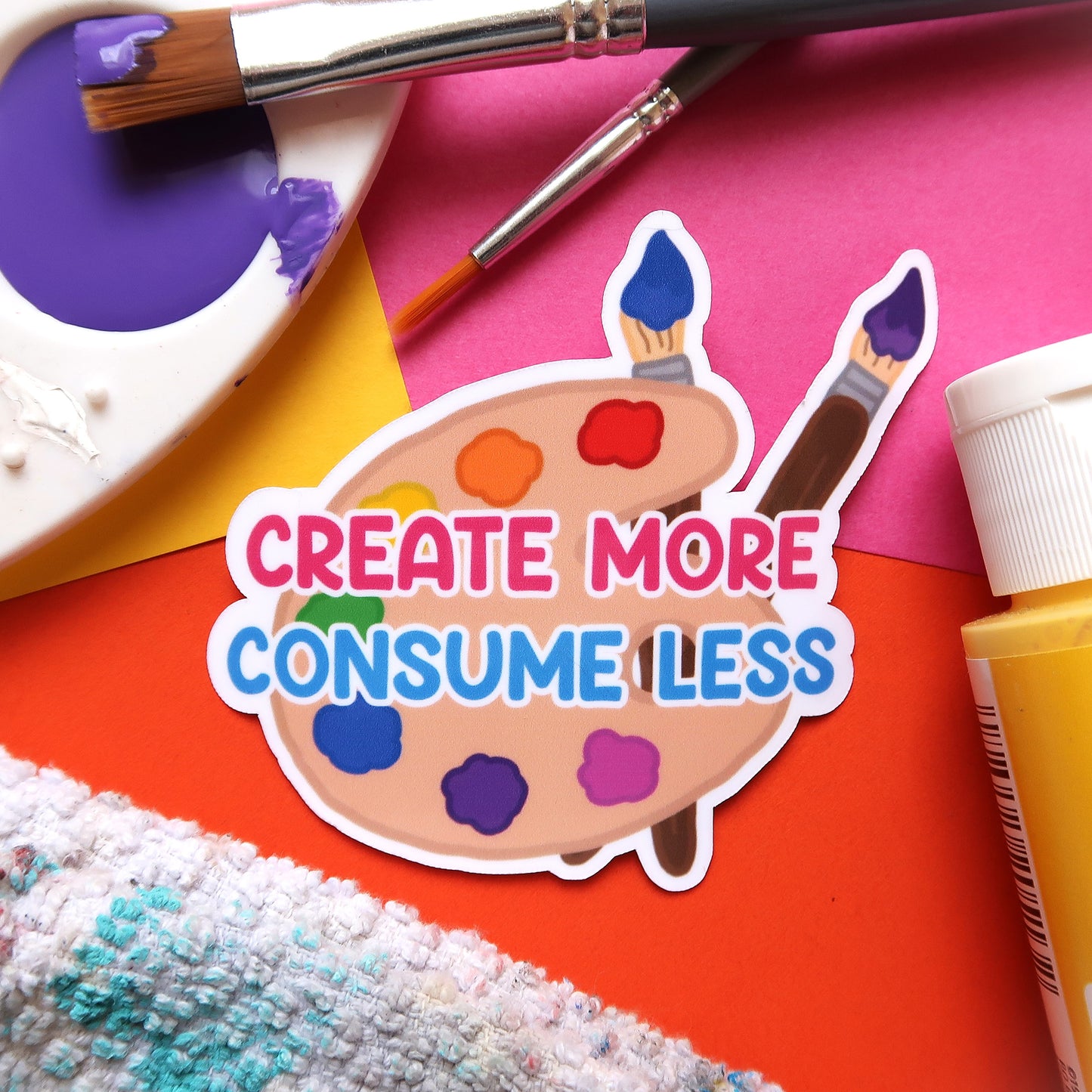 Create More Consume Less Sticker