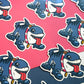 Stylish Shoes Shark Sticker