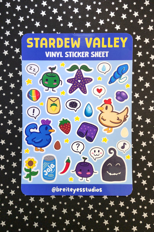 Stardew Valley Vinyl Sticker Sheet